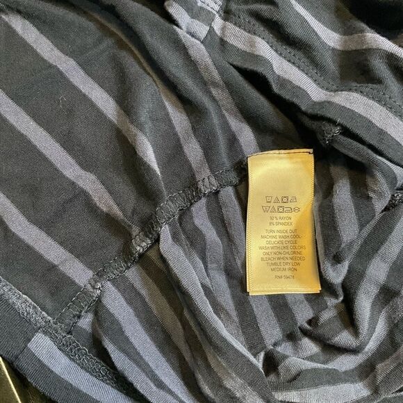 Kenar Blue & Navy Striped Sleeveless Midi Tank Dress - Size L - Picture 8 of 9